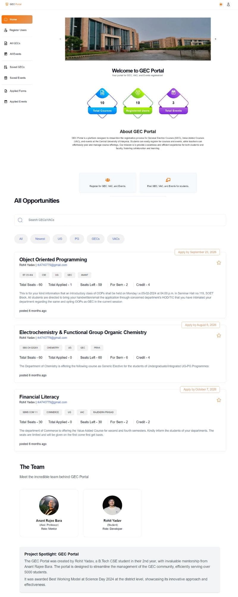 GEC Portal